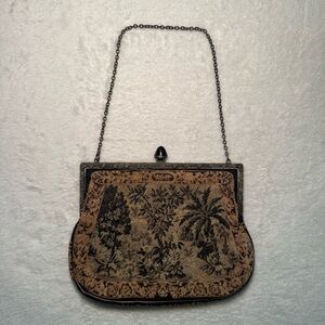 Vintage Tapestry Evening Bag, Vintage Tapestry Purse Clutch 30's 40's